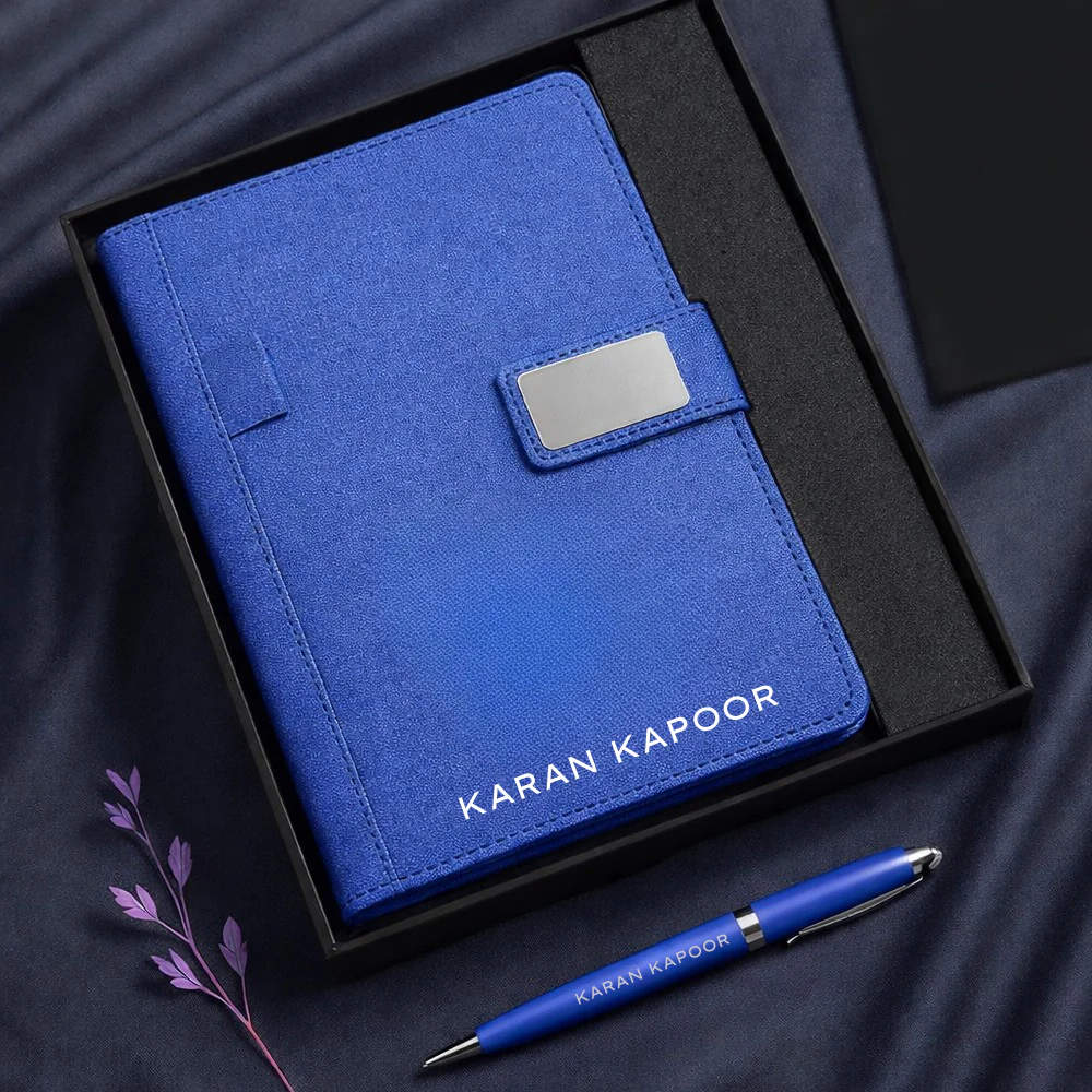 Personalized Diary with Matching Engraved Pen | Customized Leatherette Diary Pen with Name and Premium Black Gift Box - Image 2