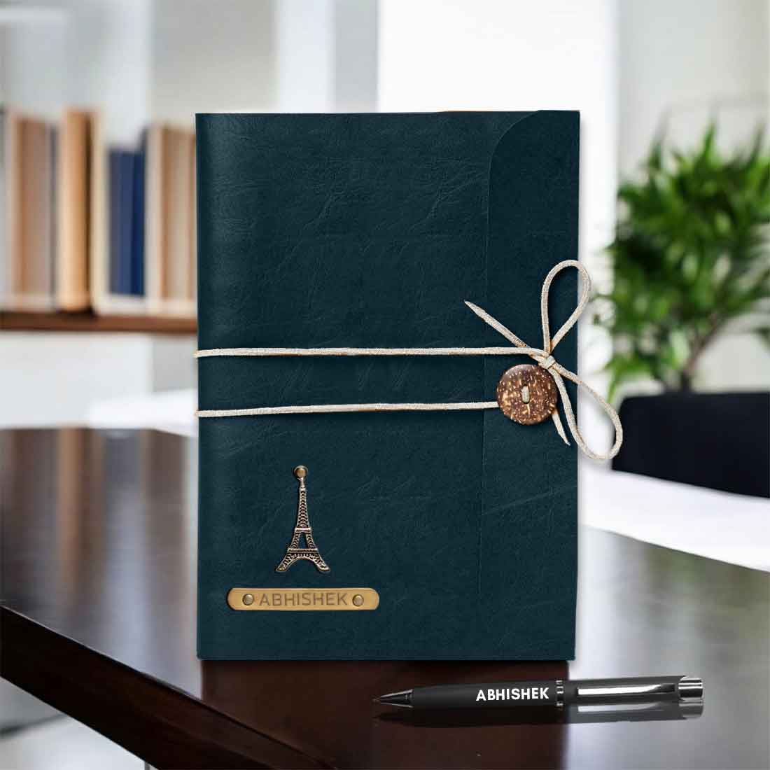 Personalized Diary with Pen and Charms - Premium PU Leather Diaries and Pen - Image 13