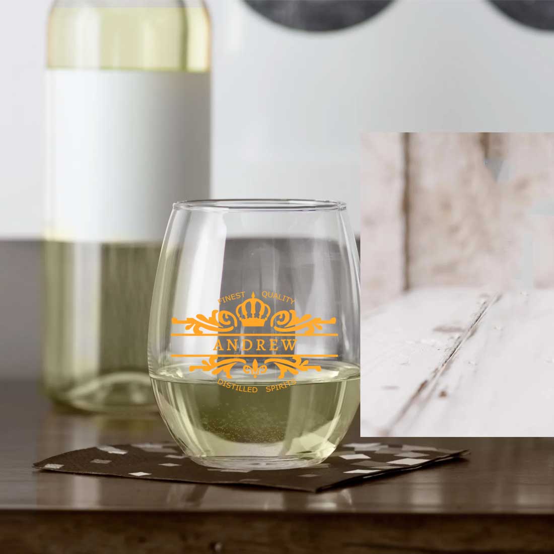 Personalized Drink Glass Custom Stemless Wine Whiskey Glasses - Add Name - Image 5