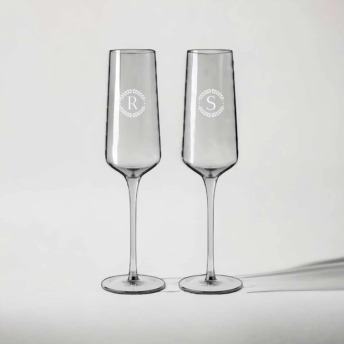 Personalized Engraved Champagne Flutes Set of 2 - Premium Champagne Glass with Name - Image 4