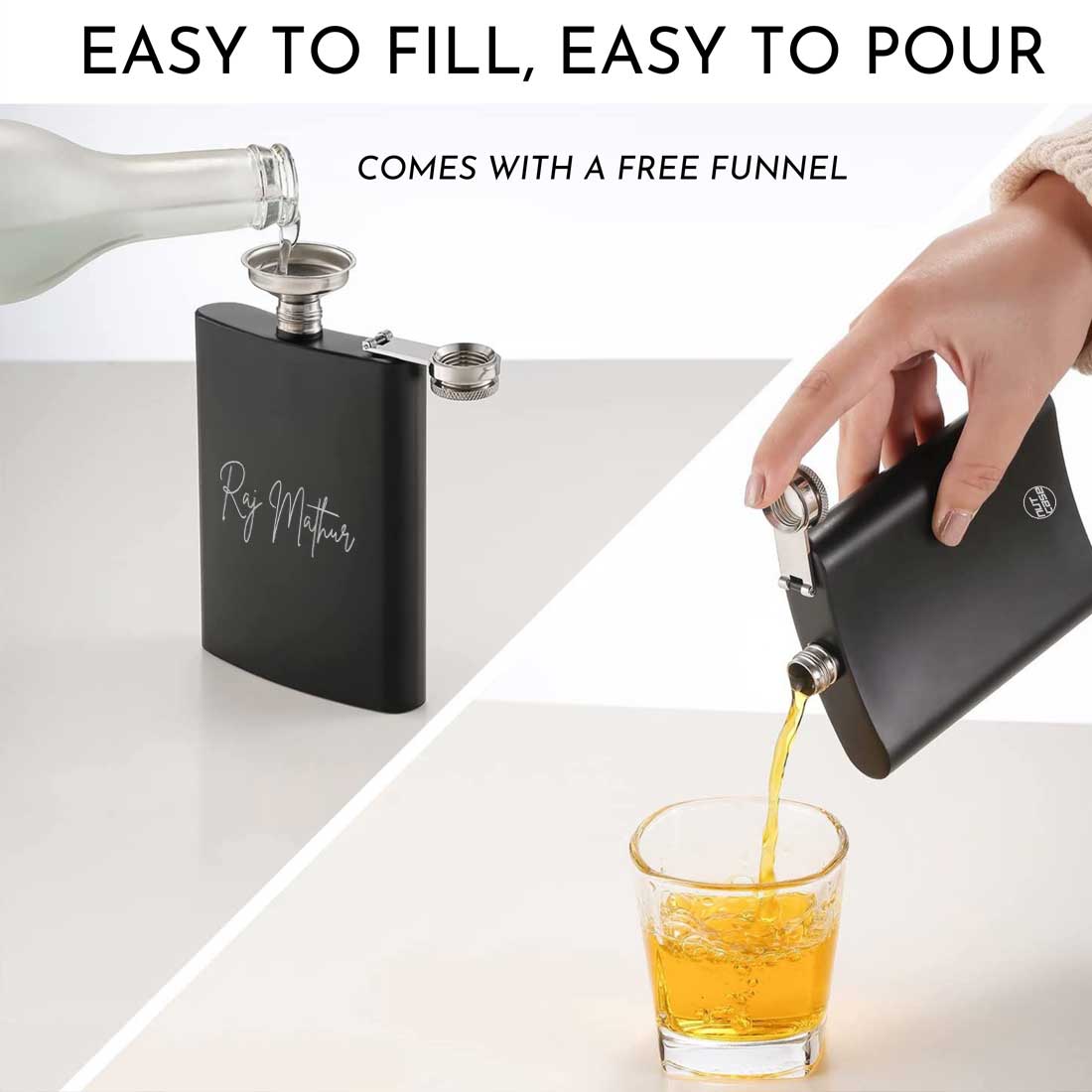 Personalized Engraved Stainless Steel Hip Flask for Gift Ideas - Add Name - Image 10