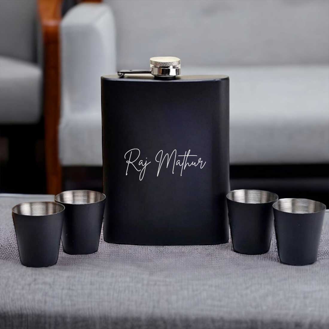 Personalized Engraved Stainless Steel Hip Flask for Gift Ideas - Add Name - Image 4