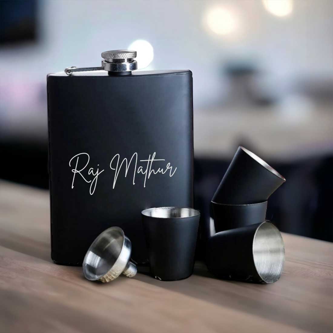 Personalized Engraved Stainless Steel Hip Flask for Gift Ideas - Add Name - Image 5