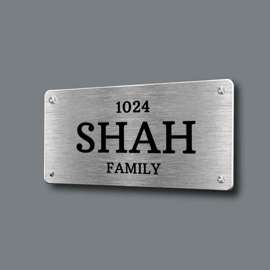 Personalized Engraved Stainless Steel Nameplate for Home Entrance - Image 2