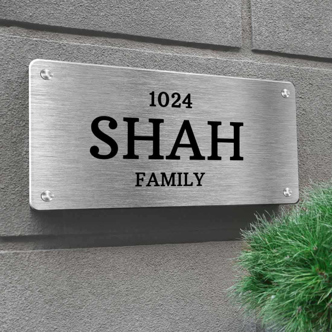 Personalized Engraved Stainless Steel Nameplate for Home Entrance - Image 3