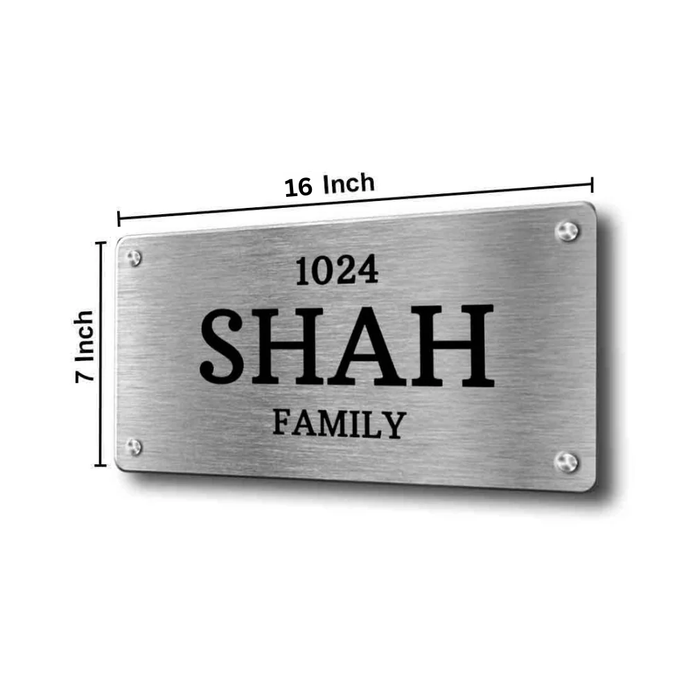 Personalized Engraved Stainless Steel Nameplate for Home Entrance - Image 4