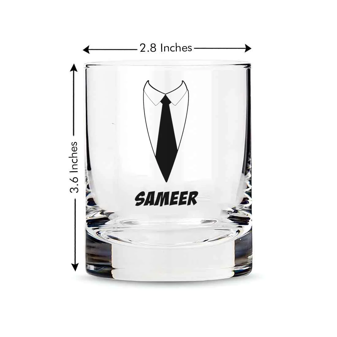 Personalized Whiskey Glass Hip Flask Gift Set Box - Suit Up - Image 3