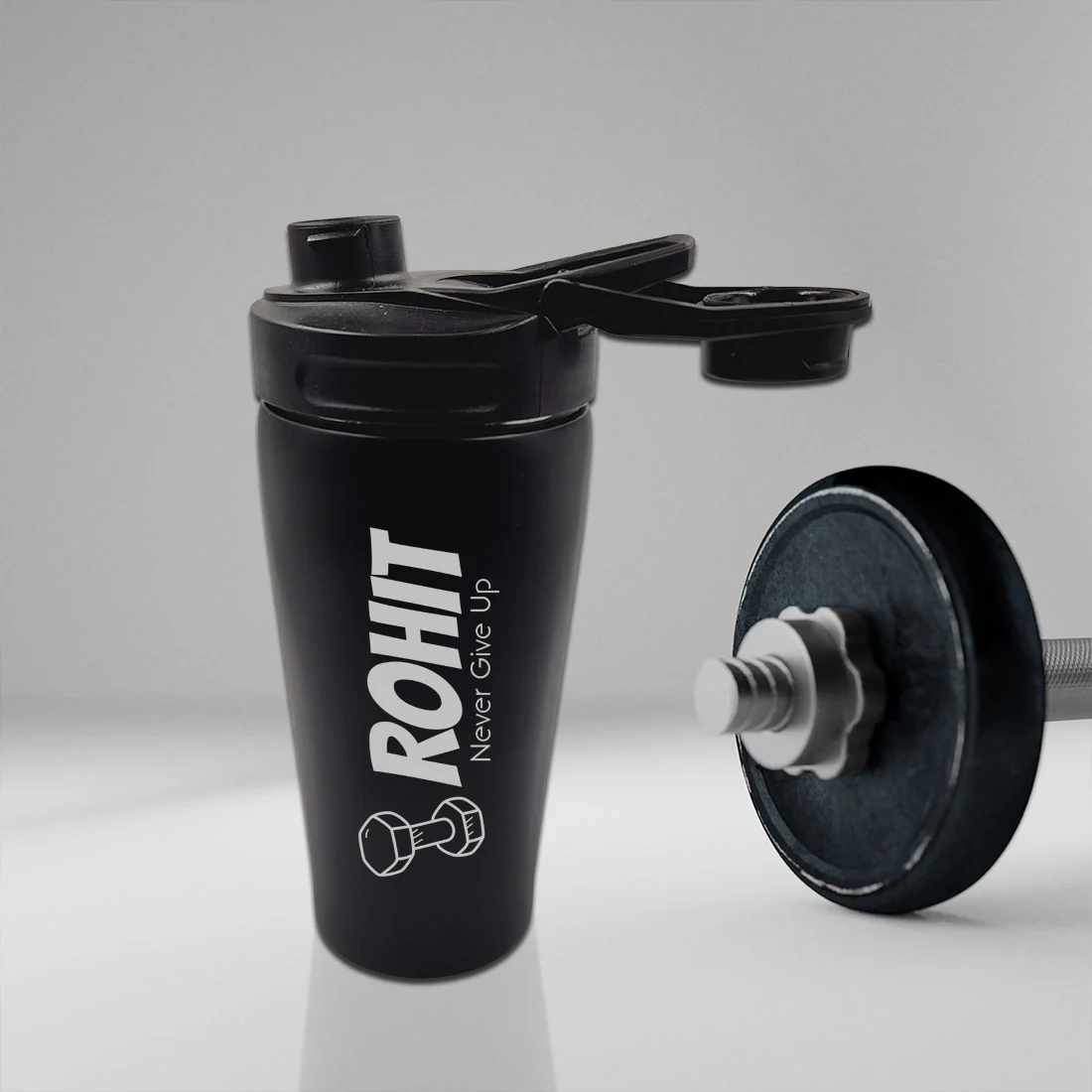 Personalized Gift for Brother - Golden Acrylic Rakhi, Gym Shaker & Water Bottle Rakhi Gift Set for Raksha Bandhan - Image 7