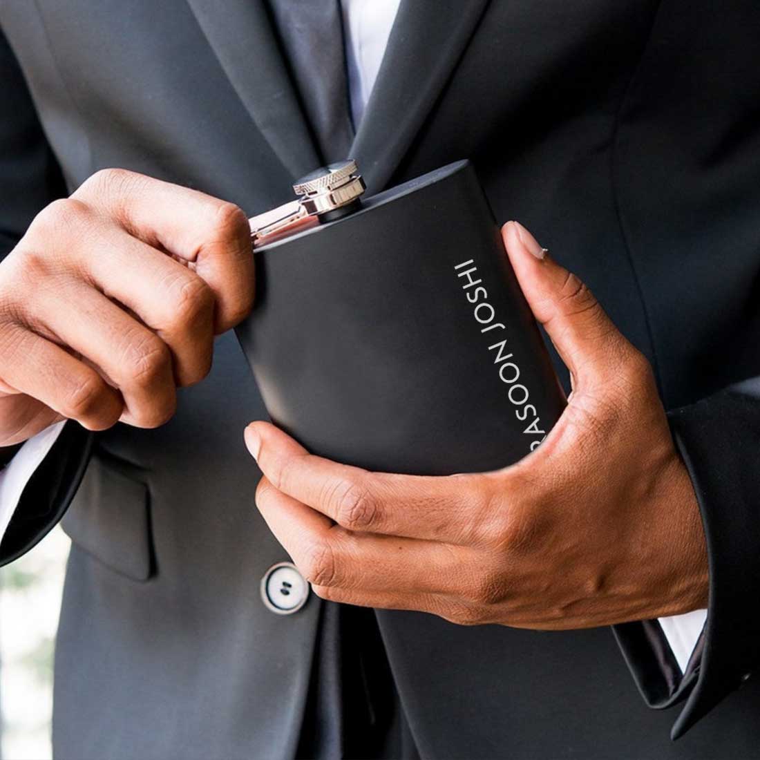 Personalized Engraved Hip Flask for Men - Gift for Husband - Add Name - Image 13