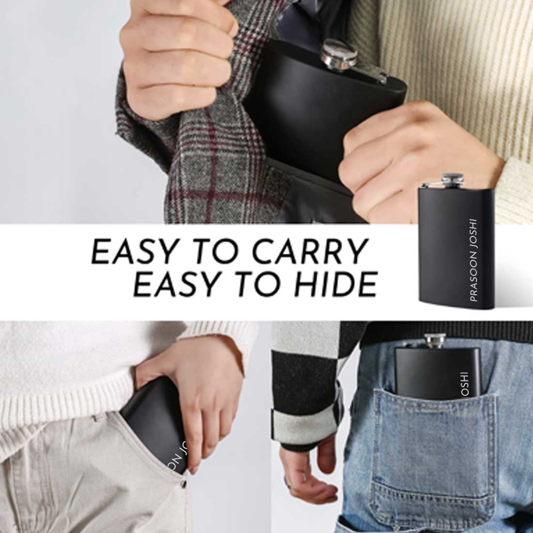 Personalized Engraved Hip Flask for Men - Gift for Husband - Add Name - Image 9