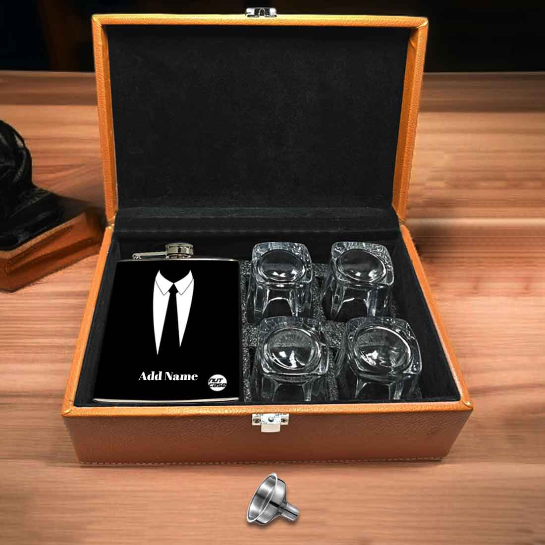 Classy Personalized Hip Flask - Gifts For Him - Suit Up - Image 7