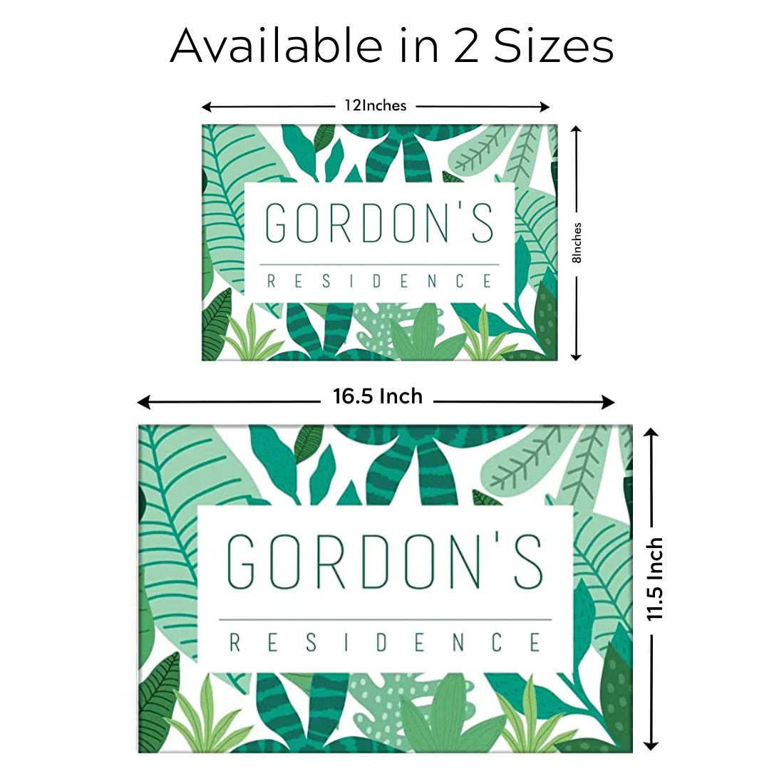 Custom Door Nameplate for Home - Tropical Home Decor Leaves - Image 7