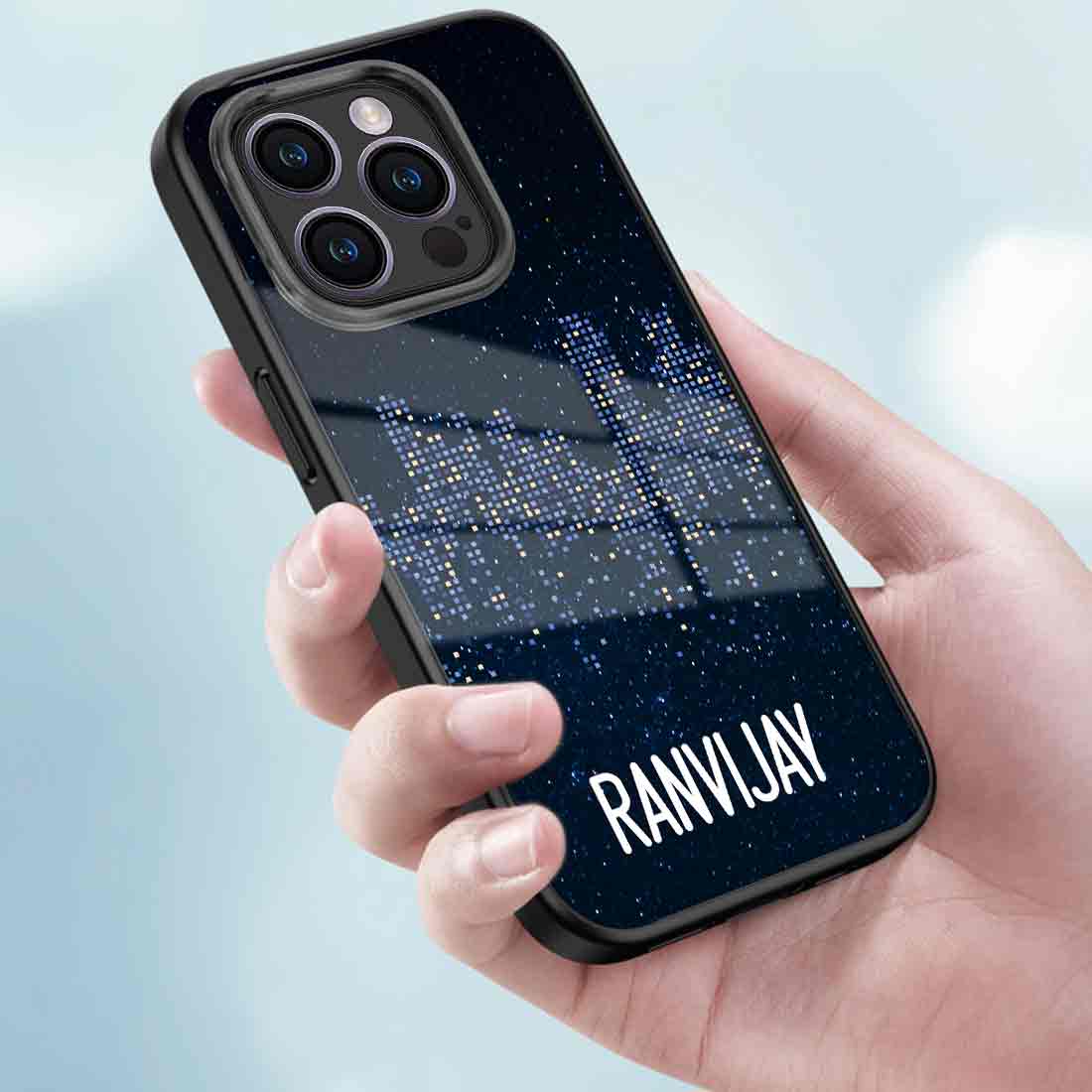 Personalized iPhone 14 Pro case Mobile Covers Design With Name -  City - Image 3