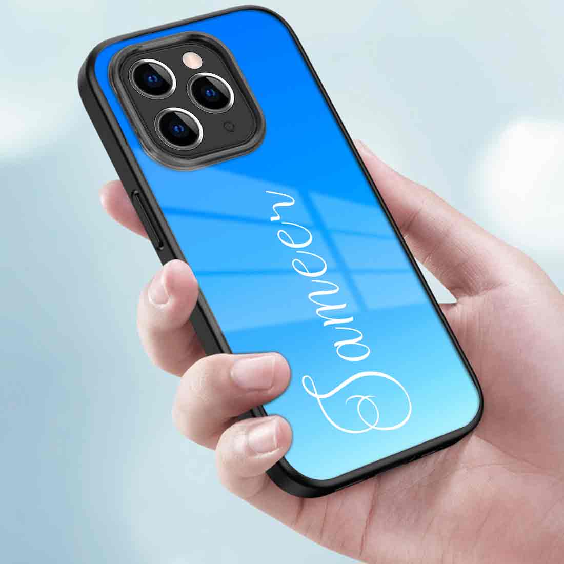 Personalized iPhone Cover with Name IPhone 11 Pro Back Cover - Blue Sea - Image 3