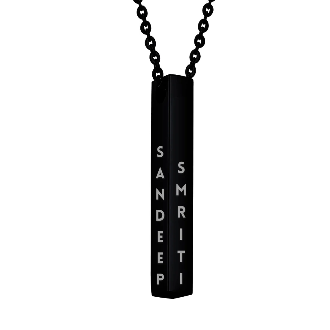 Personalized Jewelery Pendant Engraved Necklace for Her with Chain - Couple Name - Image 9