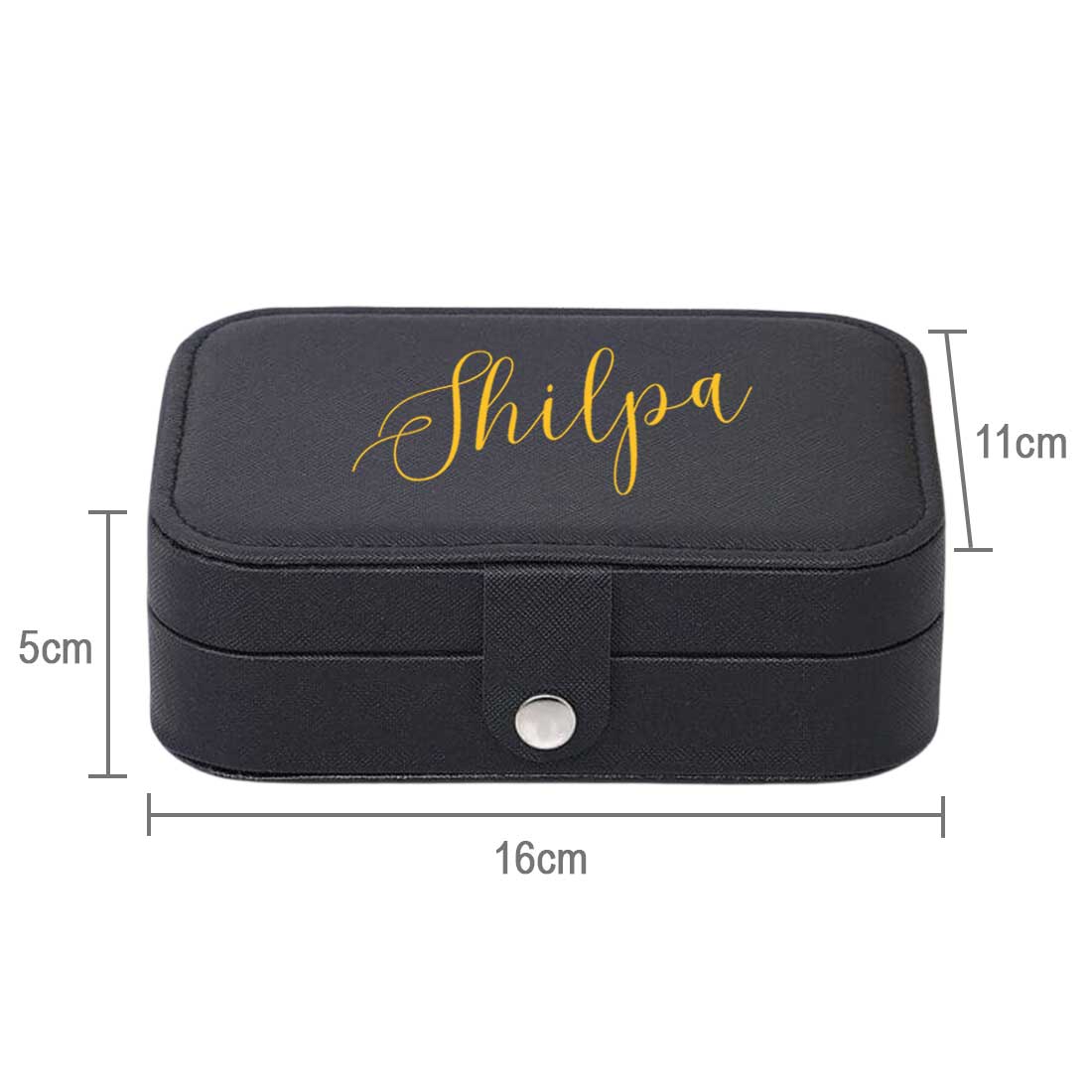 Personalized Jewellery Box Organizer For Travel jewelry Case for Earrings Pendant Rings Necklaces - Add Name - Image 2