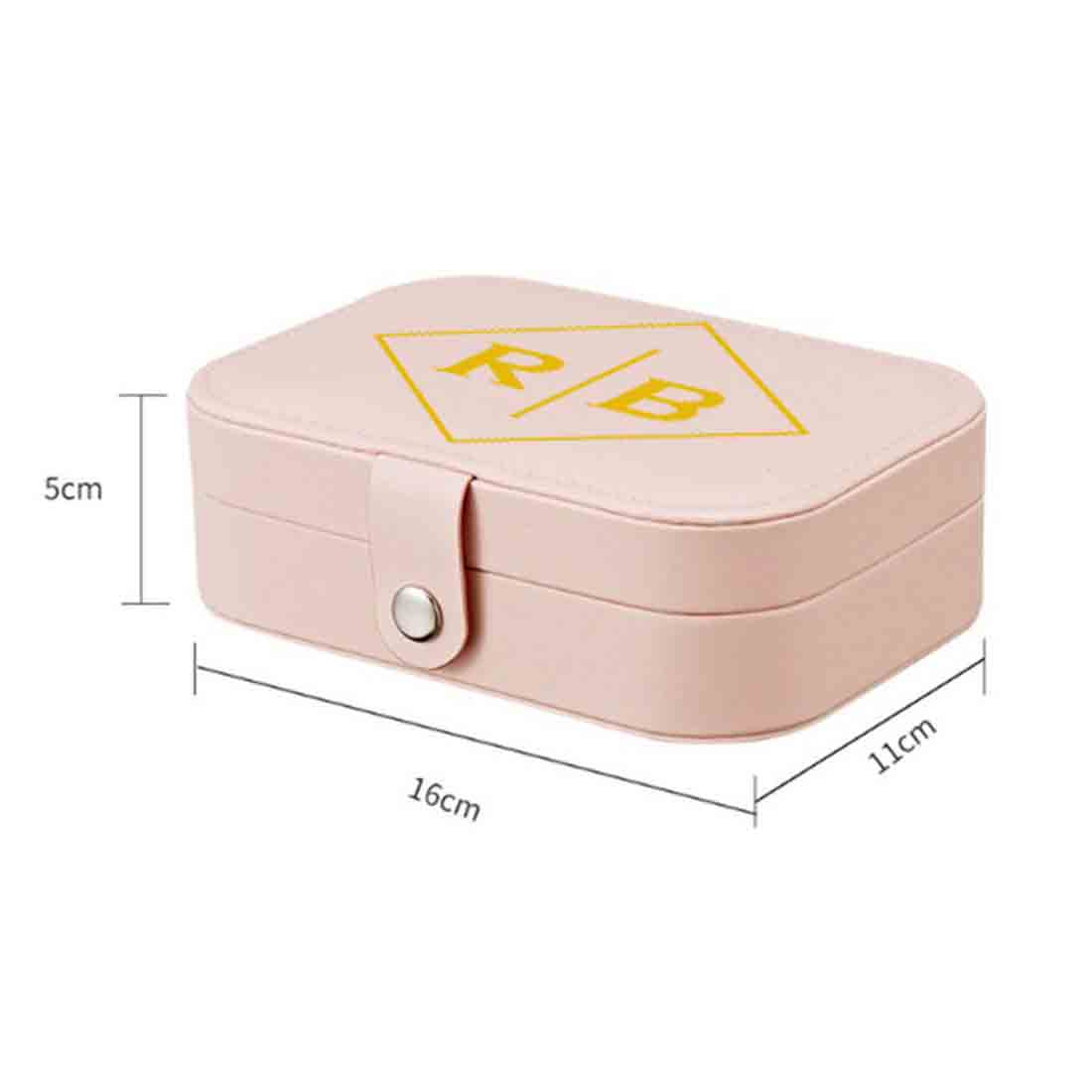Personalized Jewellery Box Monogrammed Portable Travel Trinklet Organizer for Women - Image 7
