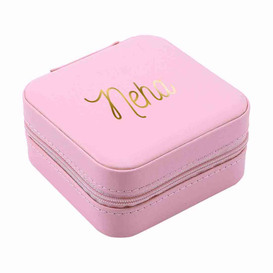 Personalized Jewellery Organiser for Travel jewelry Case for Earrings - Add Name - Image 5