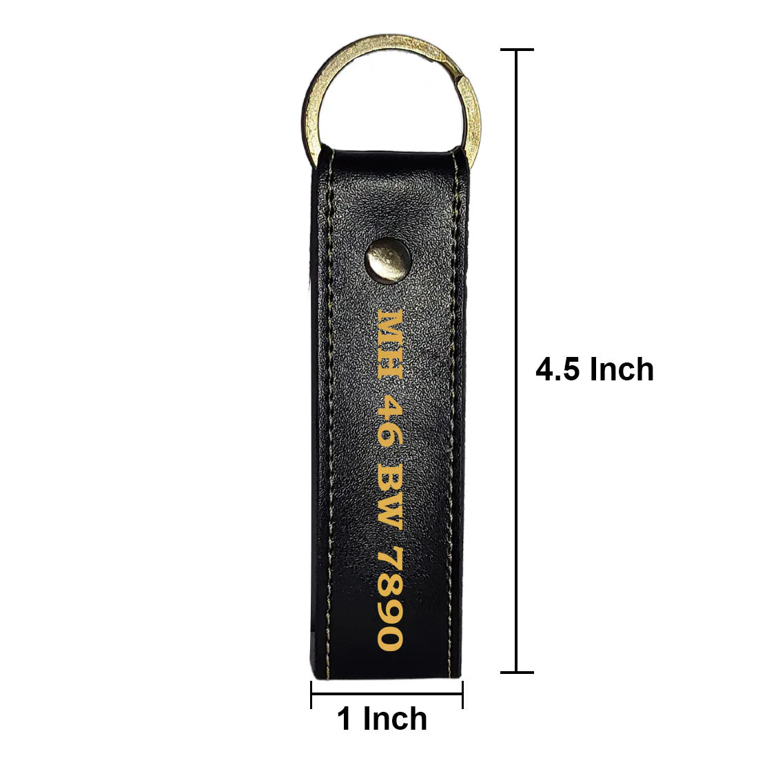 Personalized Keyrings for Car Bike Home Keys - Plate No - Image 4