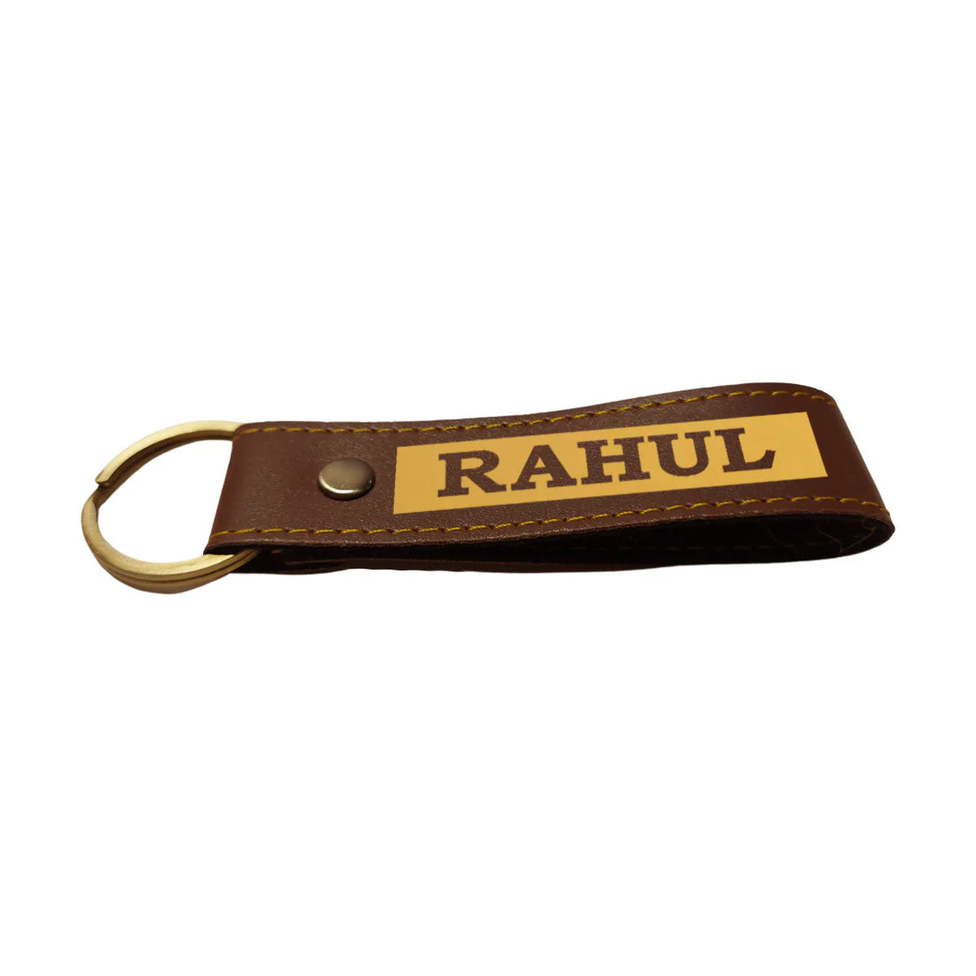 Custom Keychains PU Leather for Car Home Bike Keys - Add Name - Image 3