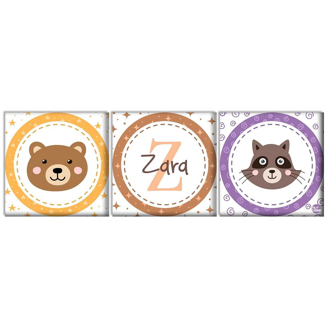 Personalized Nursery Wall Art -Cute Animal Face - Image 3