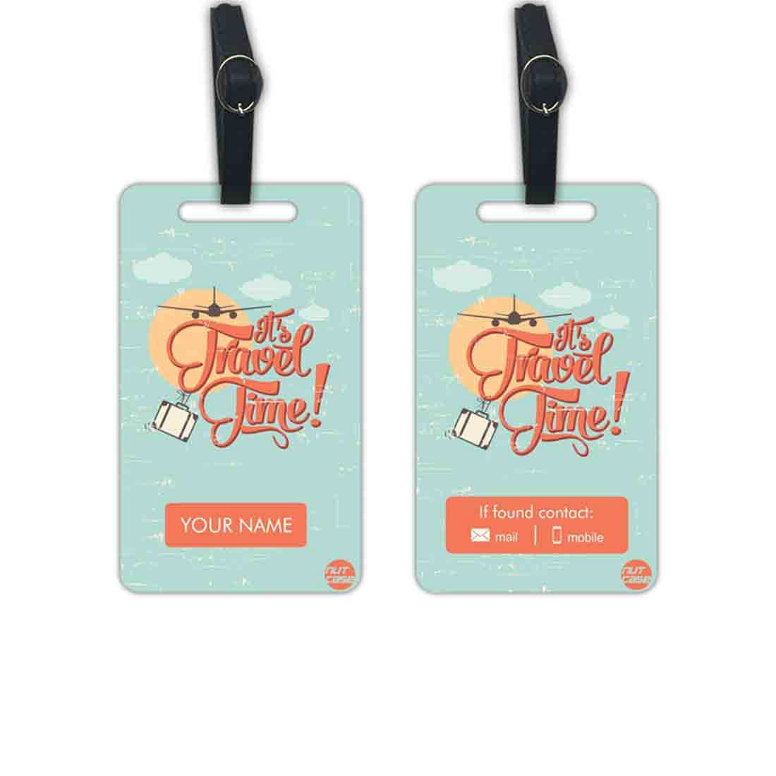 Fancy Personalized Name Tags for Luggage - Travel Time