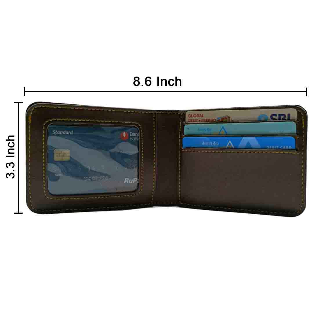 Personalized Wallet Men With Name Gents Purse - Brown - Image 5