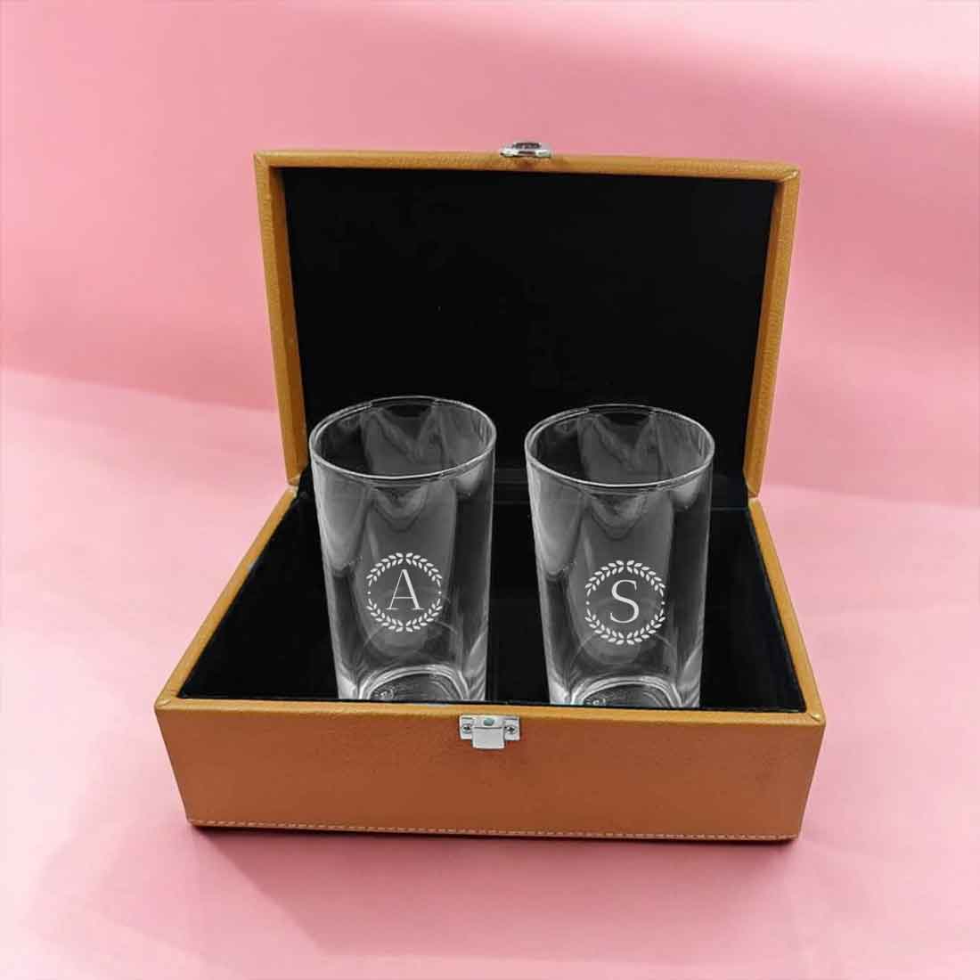 Personalized Mojito Glassware Engraved with Initial - Alcohol Glasses - Image 6