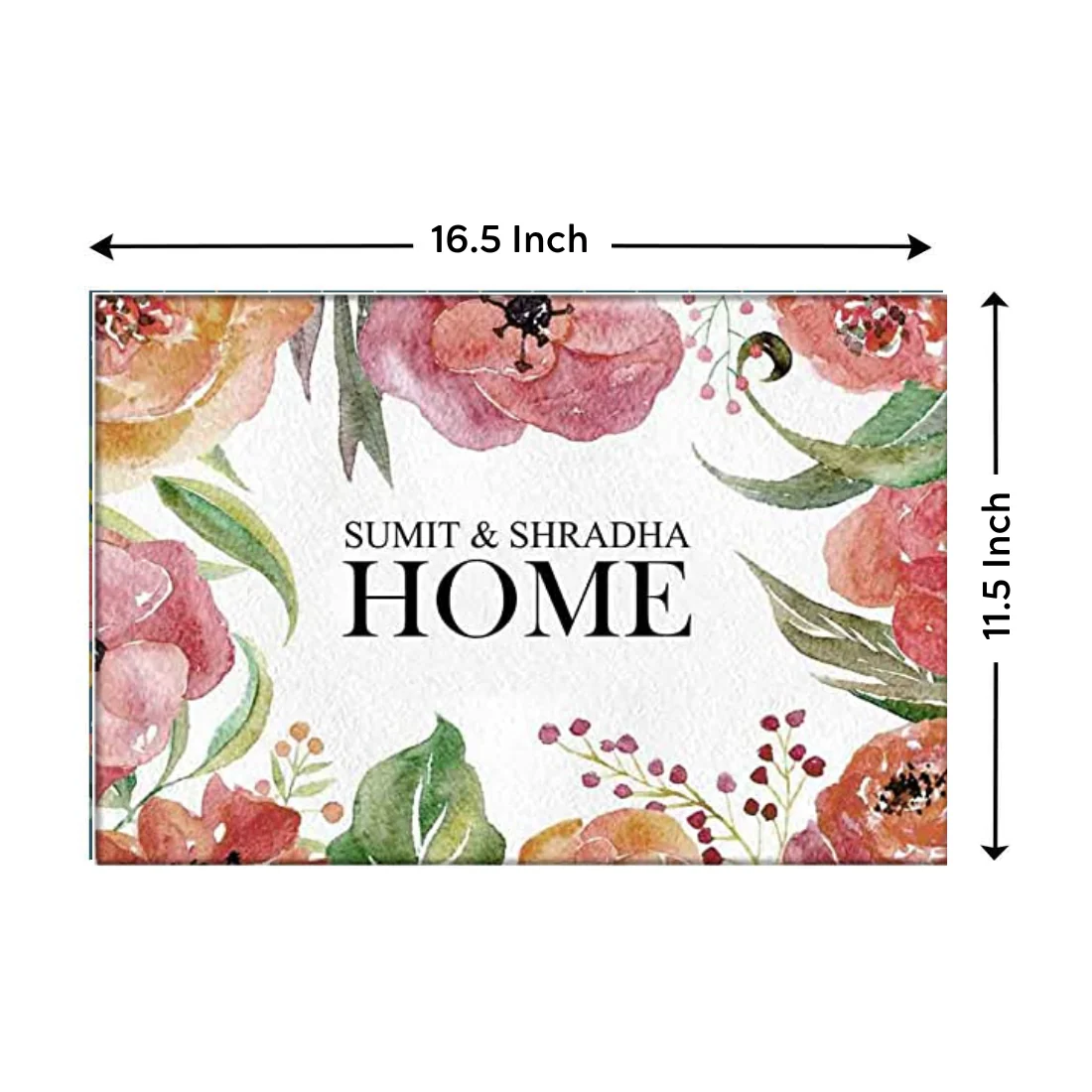 Designer Personalized Door Name Plate - Red Flowers - Image 7