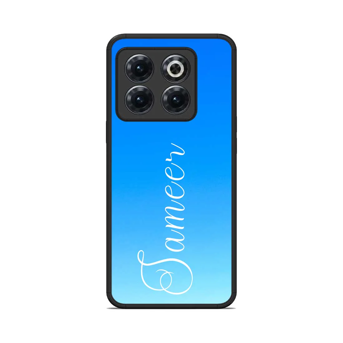 Personalized One Plus 10T Case Sky Blue Back Cover With Name - Blue Sea - Image 2
