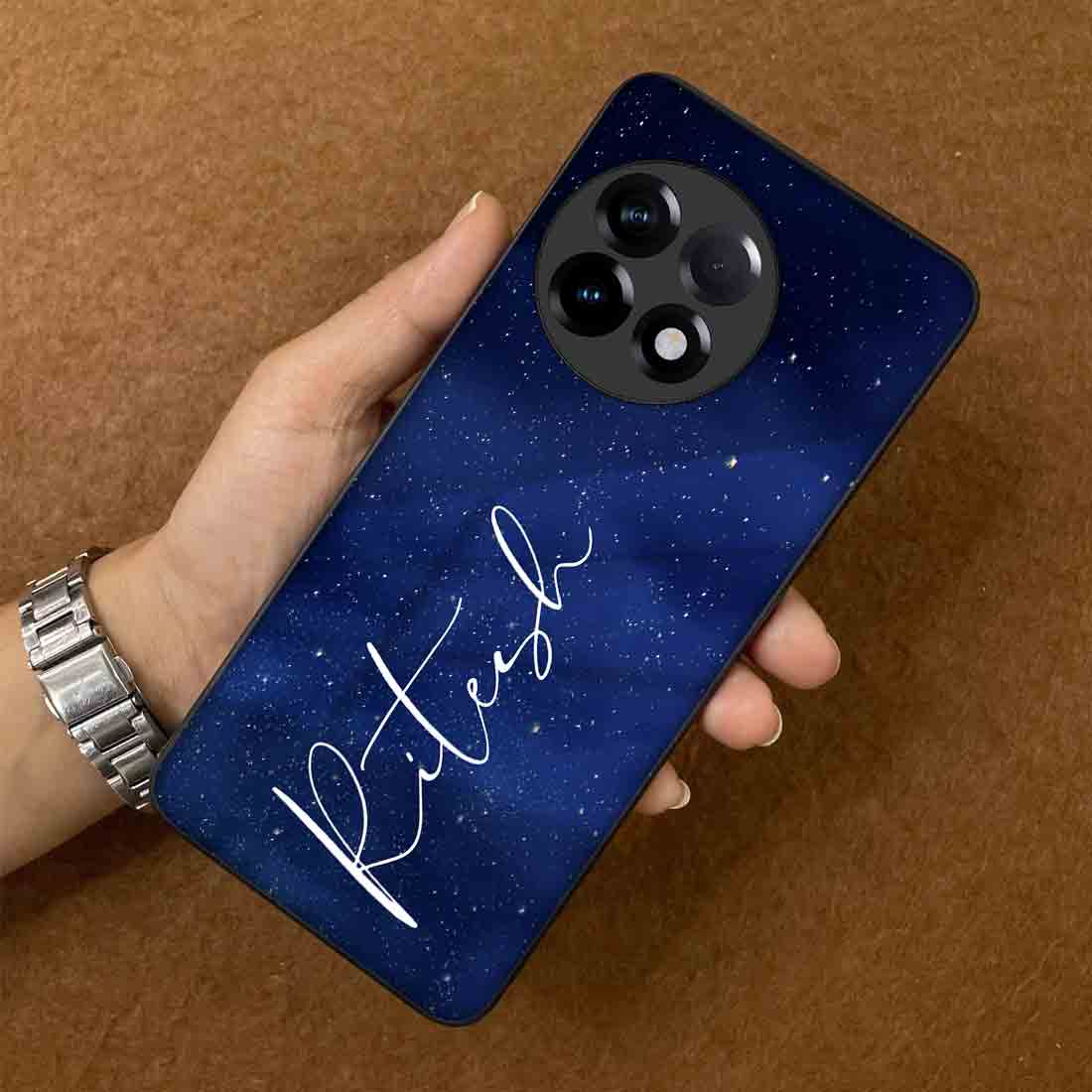 Personalized One Plus 11R Cover With Calligraphy Name - Stars - Image 3