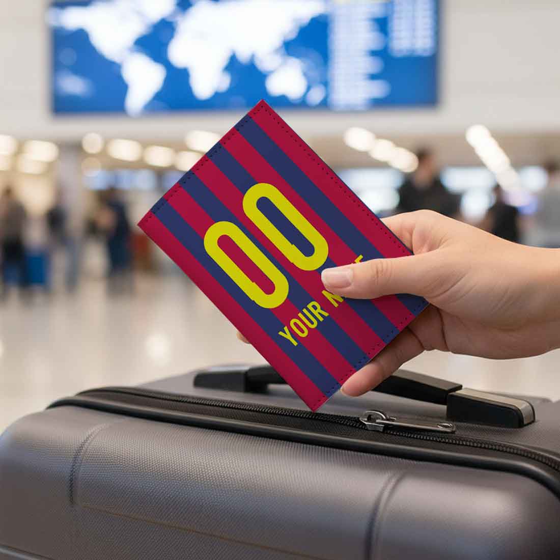 Personalized Passport Holder Passport Cover - Football Jersey Name & Number - Image 2