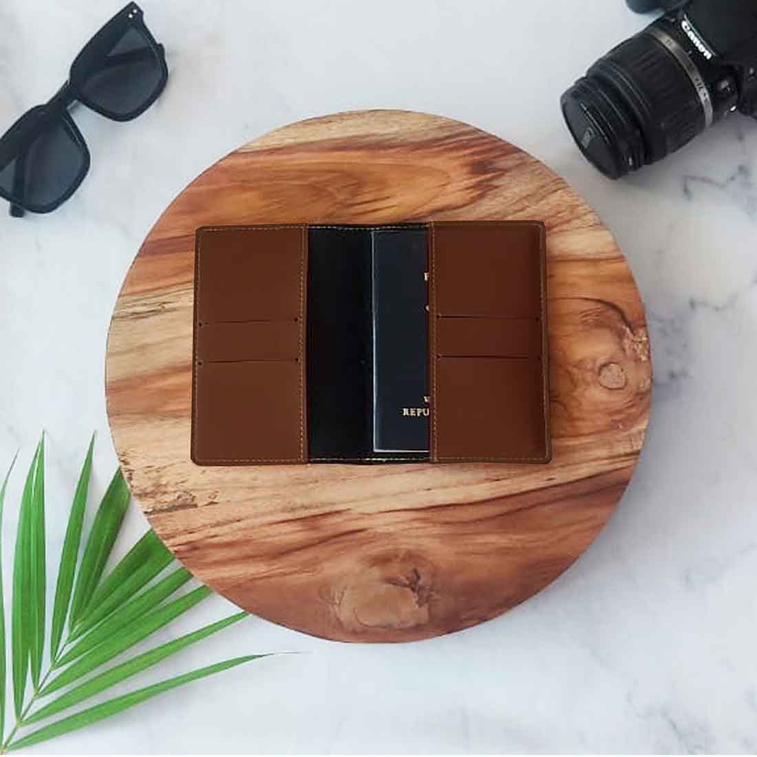 PU Leather Customized Travel Wallet Passport Holder for Men - Star - Image 18