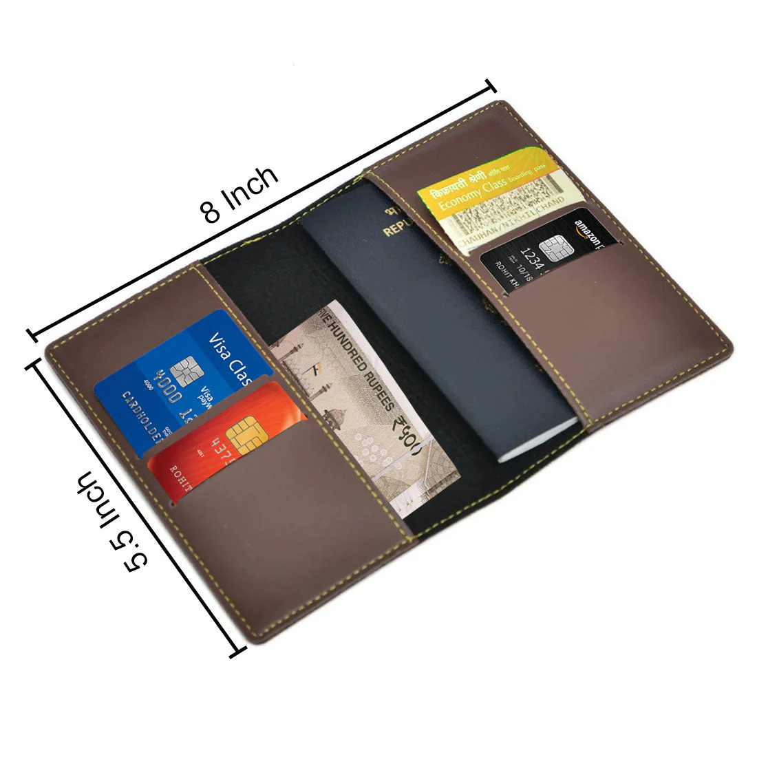 PU Leather Customized Travel Wallet Passport Holder for Men - Star - Image 7