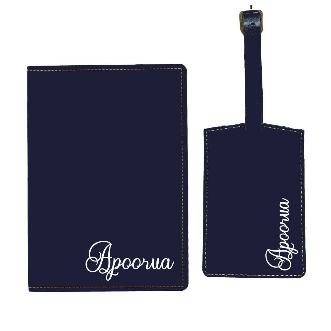 Personalized Passport Holder with Name PU Leather Passport Cover and Luggage Tag Set - ADD NAME - Image 4