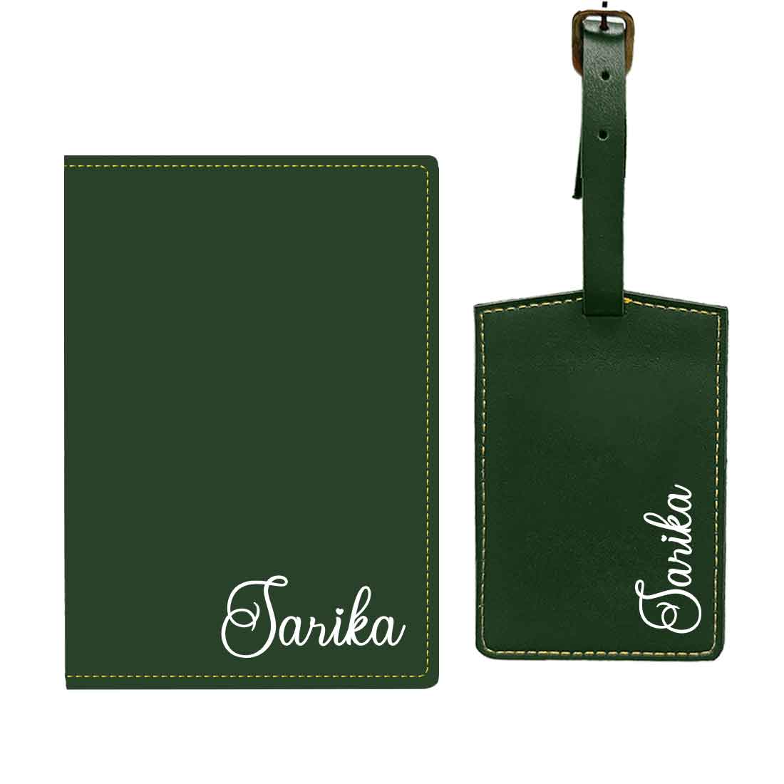 Personalized Passport Holder with Name PU Leather Passport Cover and Luggage Tag Set - ADD NAME - Image 40