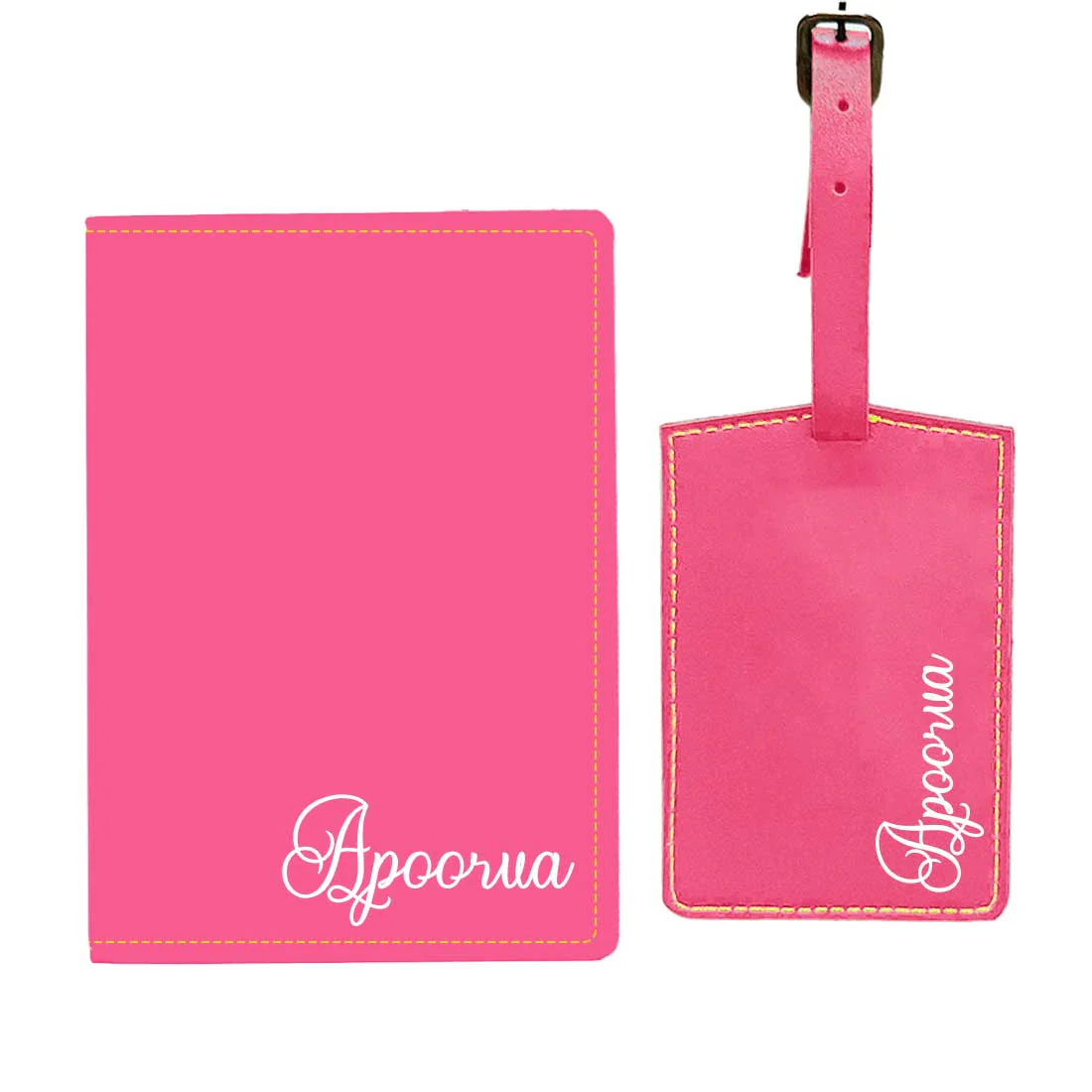Personalized Passport Holder with Name PU Leather Passport Cover and Luggage Tag Set - ADD NAME - Image 41
