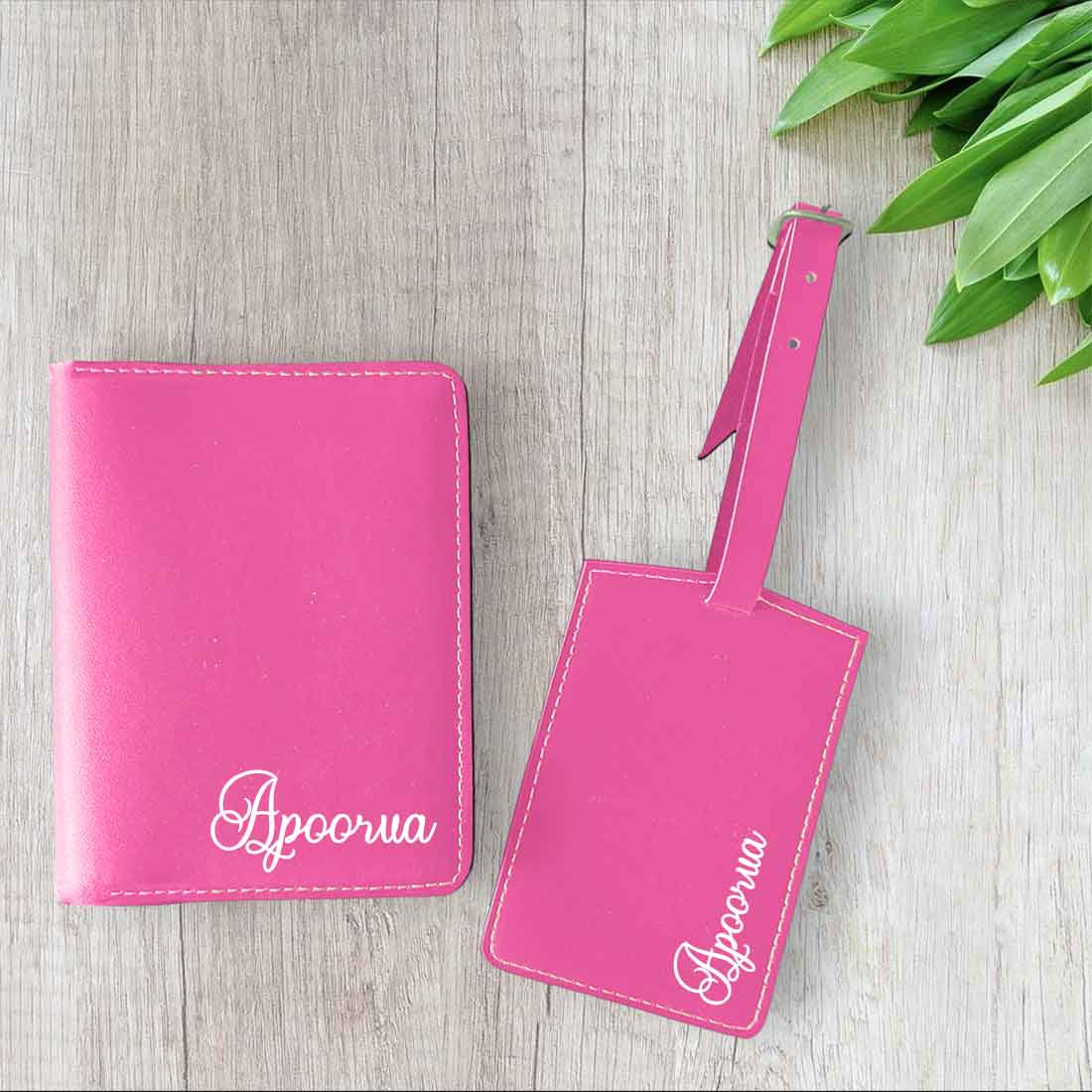 Personalized Passport Holder with Name PU Leather Passport Cover and Luggage Tag Set - ADD NAME - Image 8