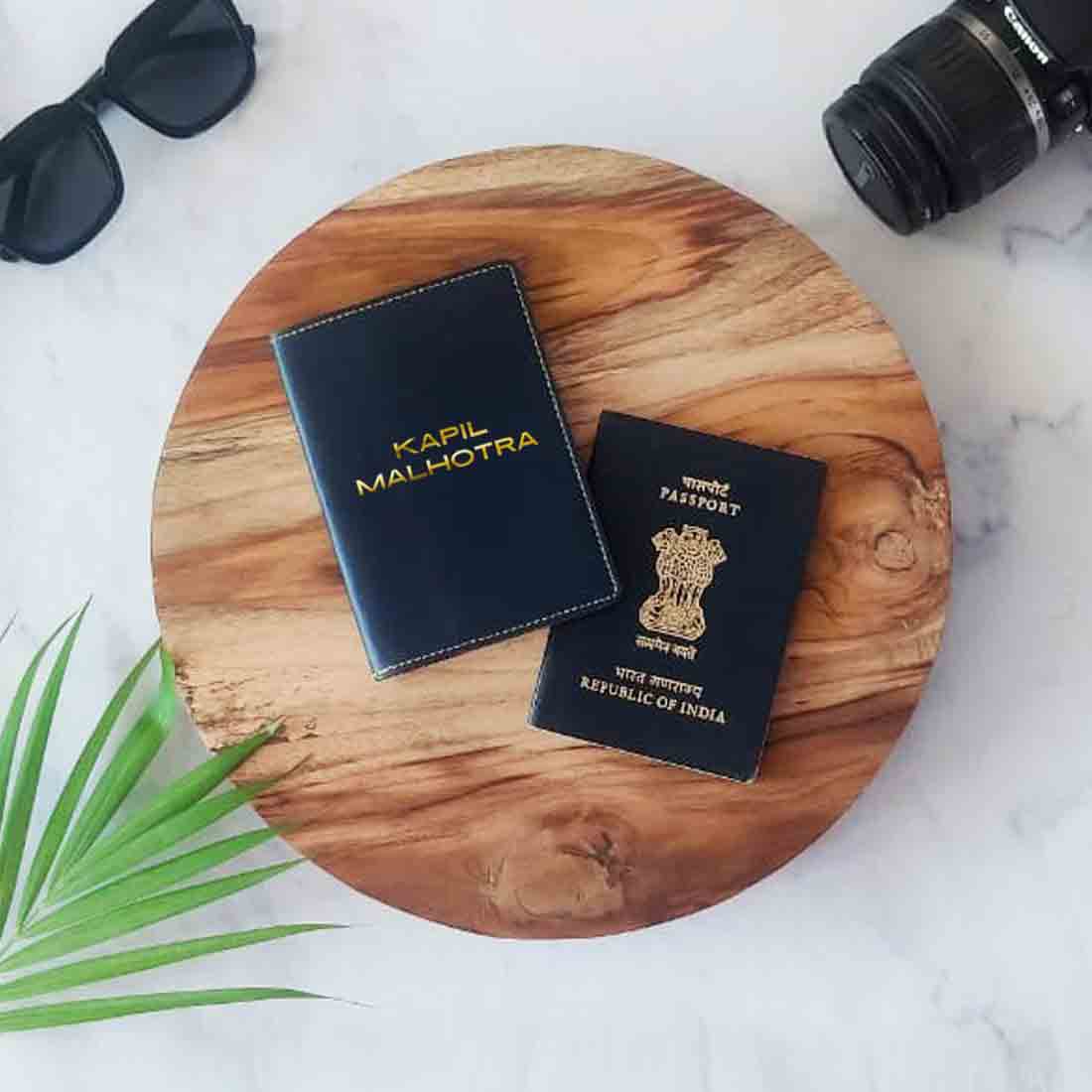 Leather Customised Passport Case Holder - Add name - Image 12