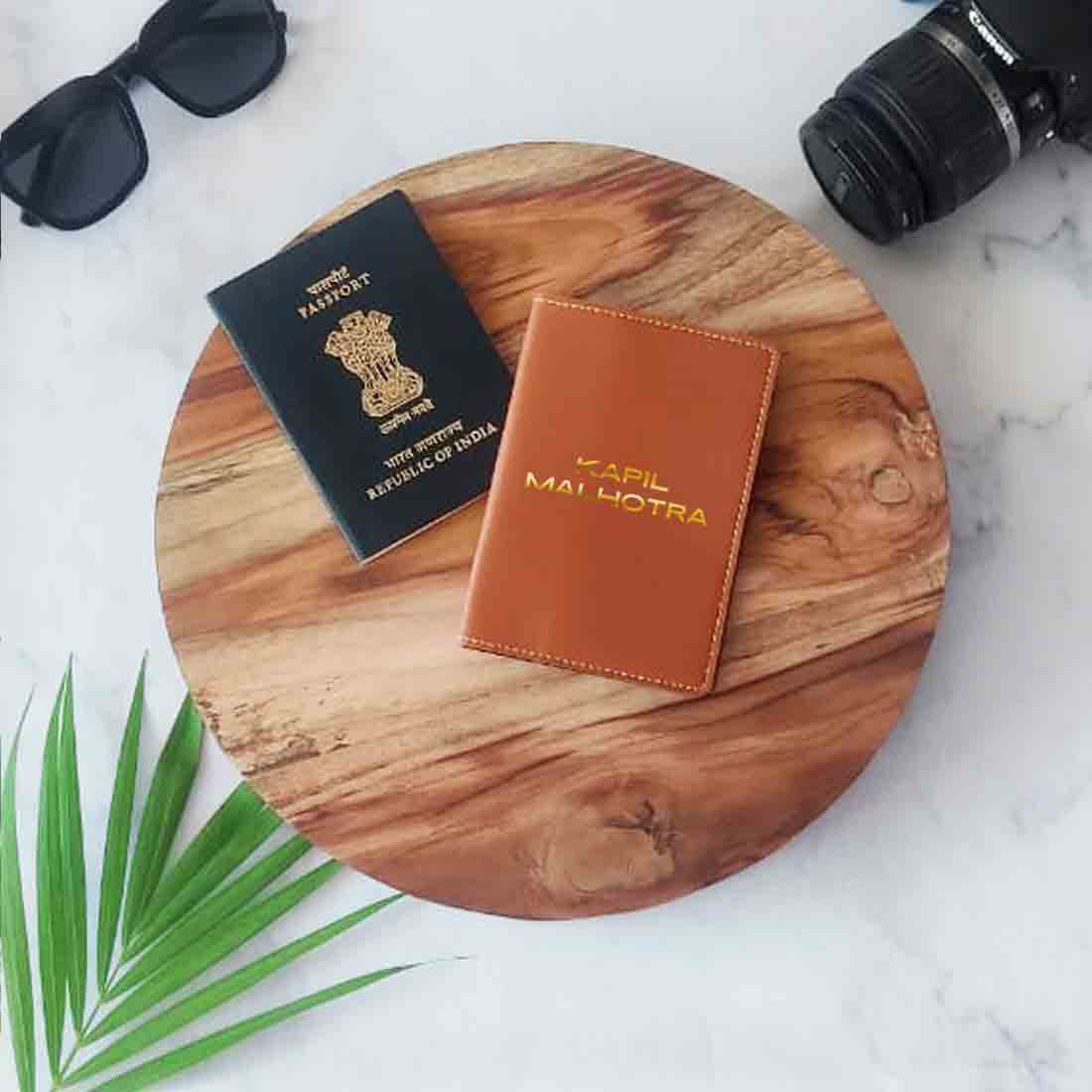 Leather Customised Passport Case Holder - Add name - Image 17