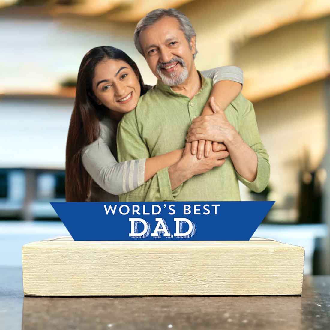 Personalized Photo With Wooden Stand-Gifts For Dad-Multi Tasker - Image 2