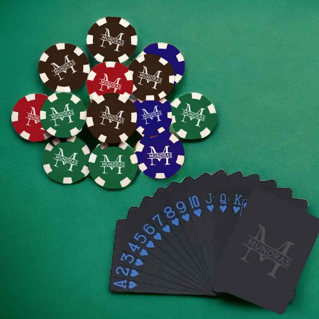 Personalized Playing Cards and Poker Playing 2 Unit Deck of Non-Tearable Playing Cards and 100/200/300 Chips in 5 Color - Image 6