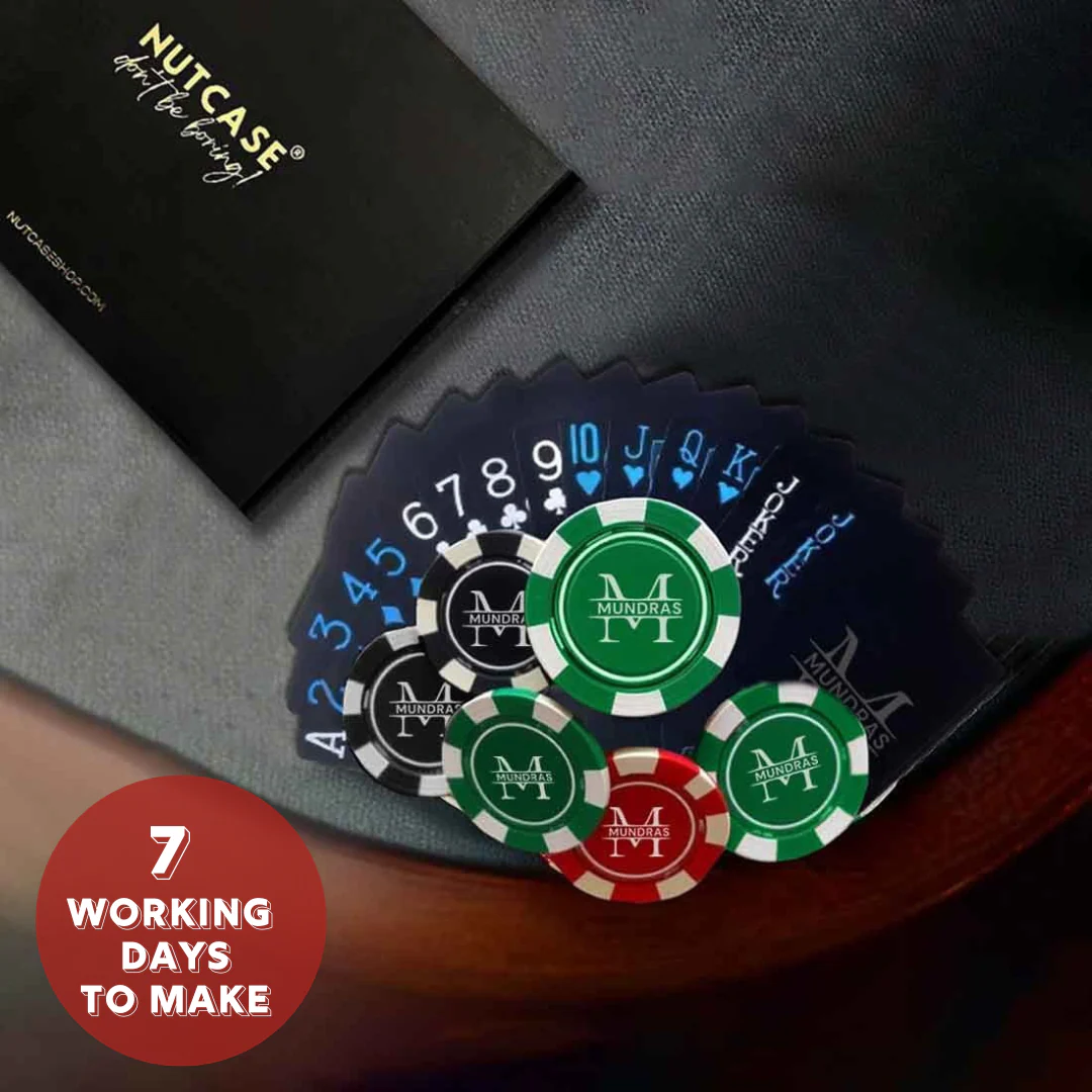 Personalized Playing Cards and Poker Playing 2 Unit Deck of Non-Tearable Playing Cards and 100/200/300 Chips in 5 Color - Image 9