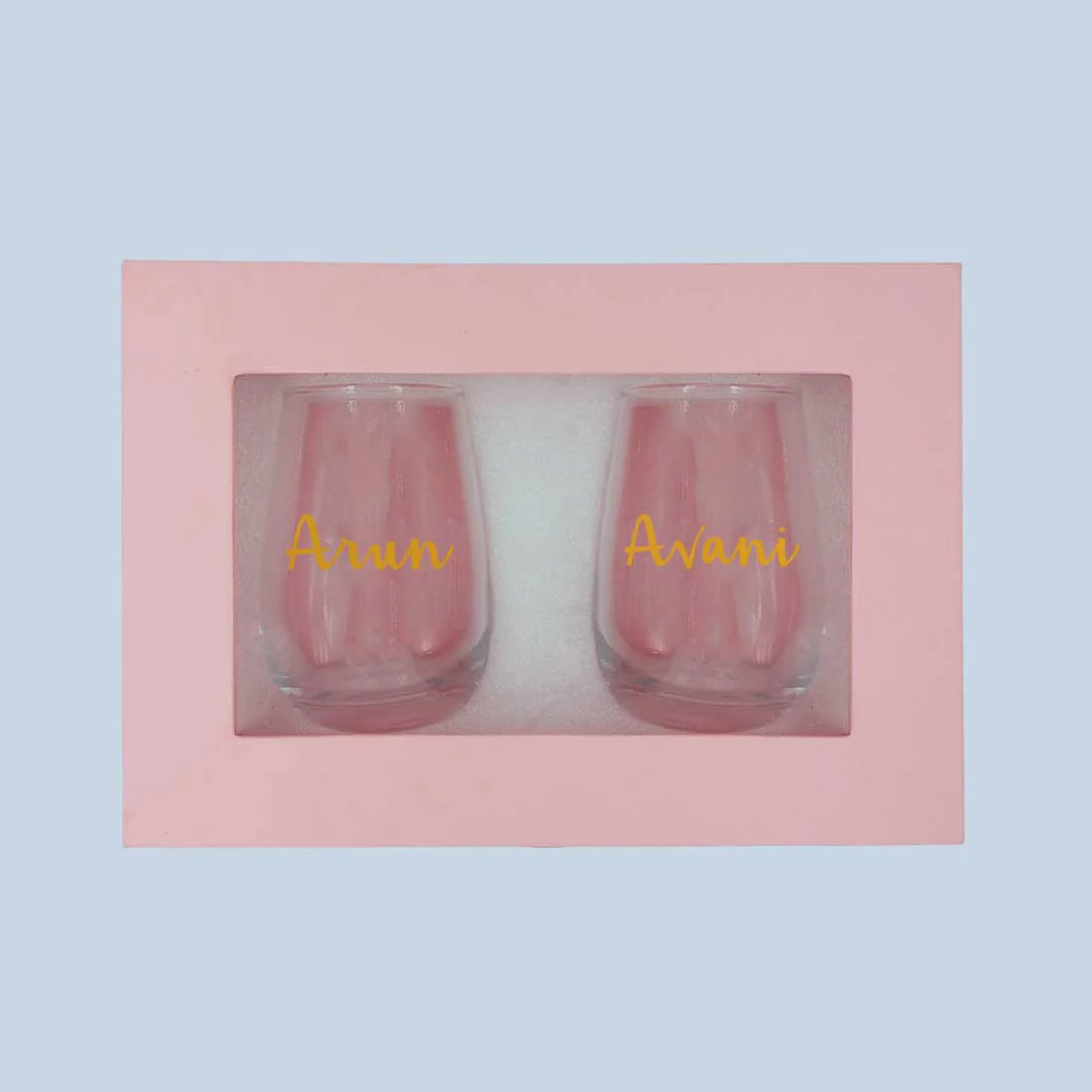 Personalized Printed Stemless Glasses With Gift Box Available in Black Pink Blue or Green Boxes - Image 3