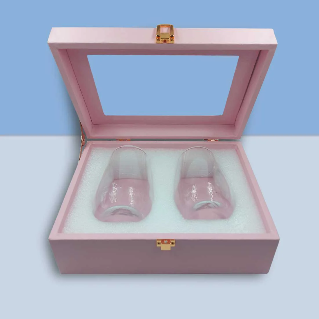 Personalized Printed Stemless Glasses With Gift Box Available in Black Pink Blue or Green Boxes - Image 4