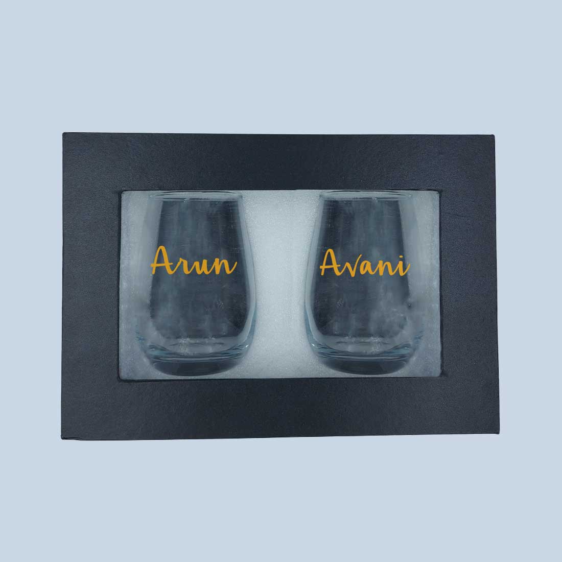 Personalized Printed Stemless Glasses With Gift Box Available in Black Pink Blue or Green Boxes - Image 7