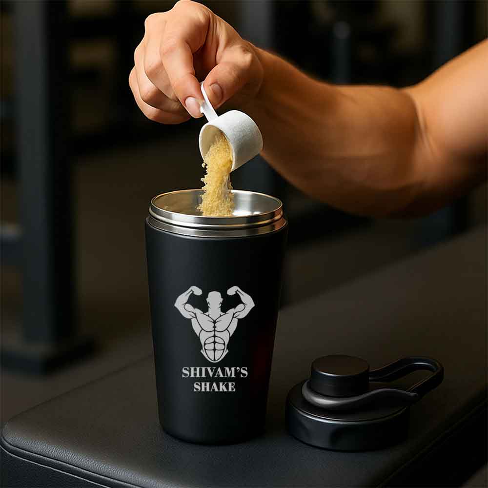 Personalized Protein Shaker for Gym Workout Custom Shake Mixer with Whisk Ball - Image 5