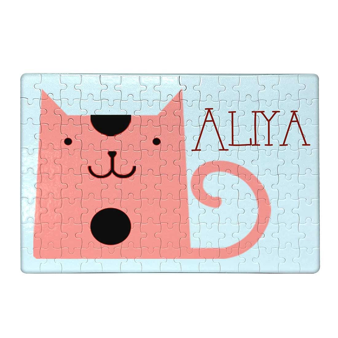 Childrens Name Puzzle - Cat Black Patch