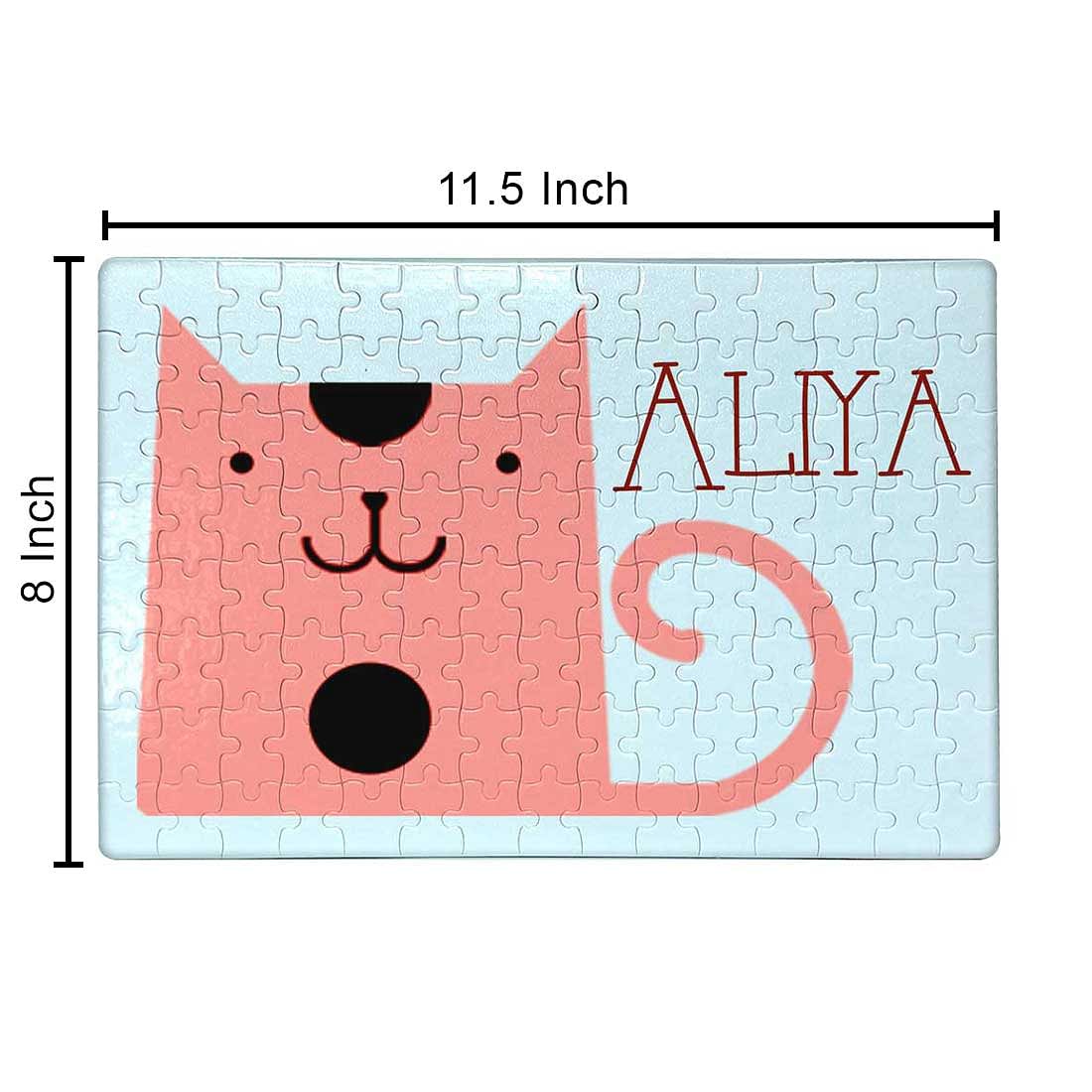 Childrens Name Puzzle - Cat Black Patch - Image 2
