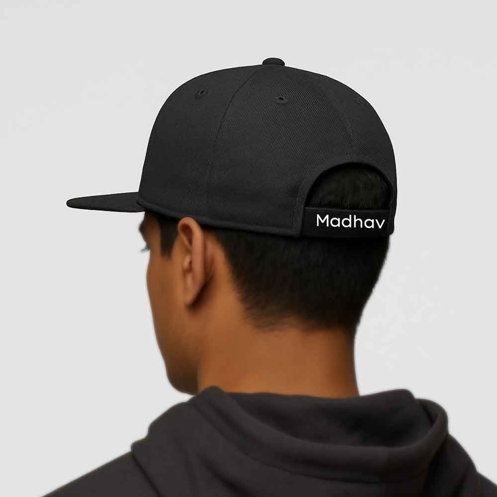 Personalized Rappers Cap for Men – Black Hip Hop Swag Cap with Initial - Image 5